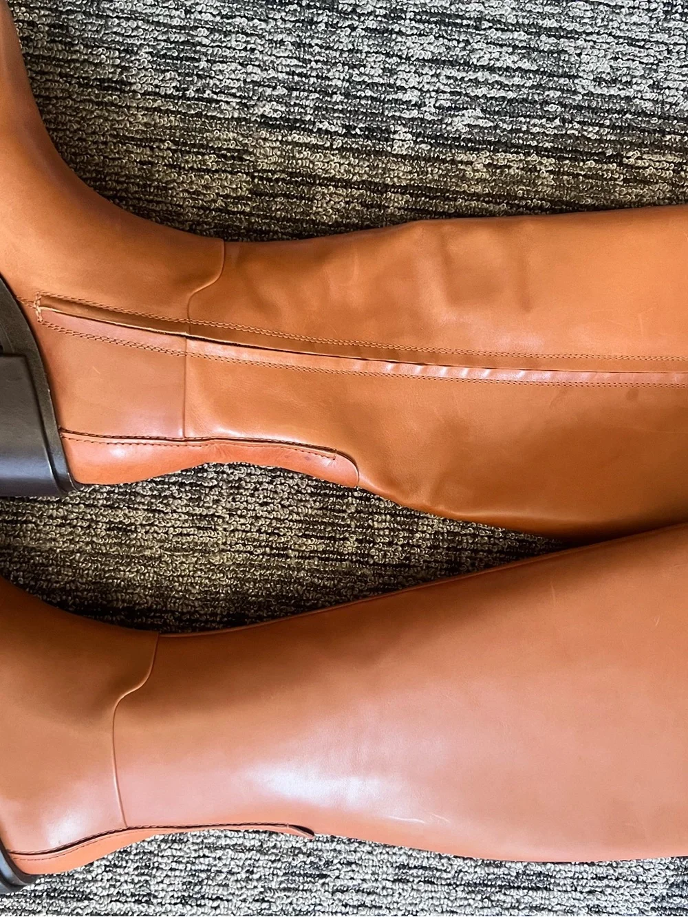 Franco Sarto Cognac Brown Over-the-Knee Leather Boots